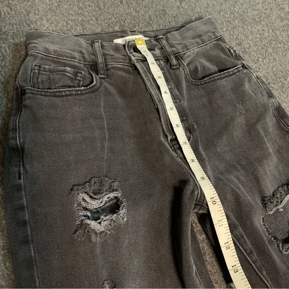 Pacsun High Rise Straight Black Distressed Jeans 23 - Picture 7 of 9